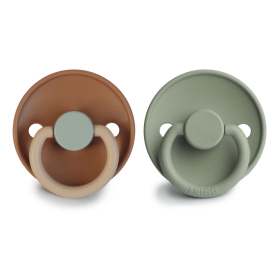 FRIGG Color 2-pack fopspeen Safari & Sage Silicone & Latex