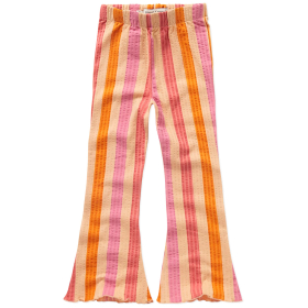 Sproet & Sprout Flared Broek Beige/Oranje/Roze Strepen
