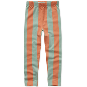 Sproet & Sprout legging met groene en oranje strepen, comfortabele kinderlegging