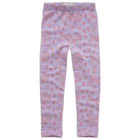 Sproet & Sprout Legging Paars/Rood Hartjes