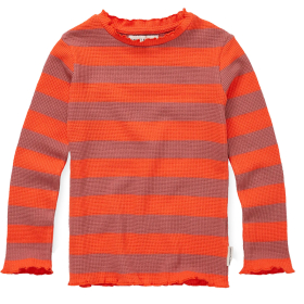 Sproet & Sprout Longsleeve Rood/Paars Strepenprint