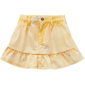 Gele Sproet & Sprout rok met speelse ruffle zoom en zachte wassing van lichtgewicht katoen.