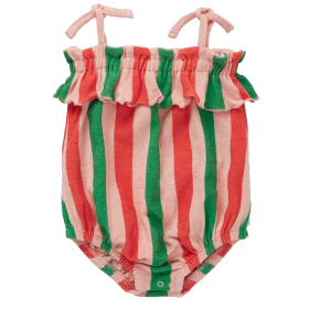 Sproet & Sprout Romper Roze/Groen/Rood Strepenprint