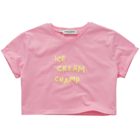 Sproet & Sprout T-shirt roze Ice Cream Champ cropped