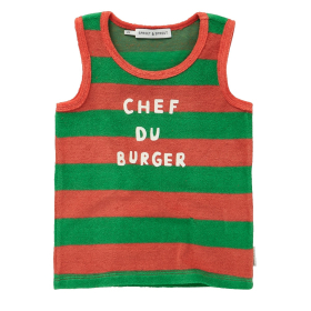 Sproet & Sprout Top Groen/Oranje Chef Du Burger Badstof