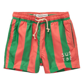 Sproet & Sprout Zwembroek Groen/Oranje Strepenprint