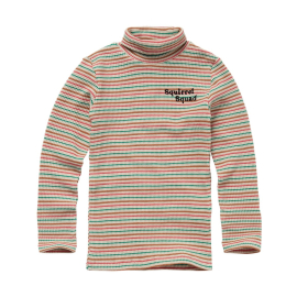 Sproet & Sprout Longsleeve Roze/Groen/Bruin Strepenprint 