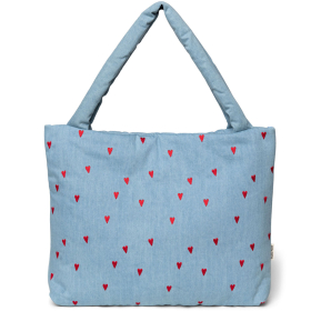 Studio Noos Mom Bag Denim Blauw Hartjes