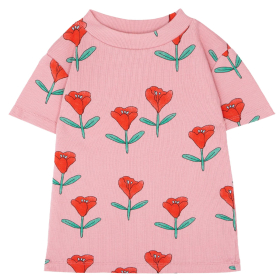 The Campamento T-shirt Roze Tulpenprint