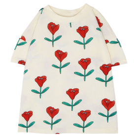 The Campamento T-shirt Wit Tulpenprint