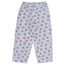 The New Society Spijkerbroek Blauw/Roze Smiley