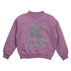 The New Society Sweater Paars The New Society Glitter