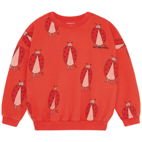 The Campamento sweater rood met lieveheersbeestjes print voor kinderen
