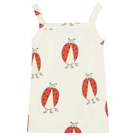 The Campamento top crème met lieveheersbeestjes print voorkant