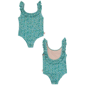 Tiny Cottons Badpak Blauw/Groen Bloemen