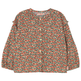 Tiny Cottons Blouse Beige/Rood/Groen Appels