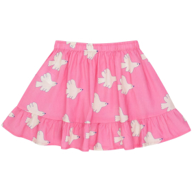 Tiny Cottons Rok Roze Vogelprint