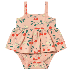 Tiny Cottons romper roze met kersenprint