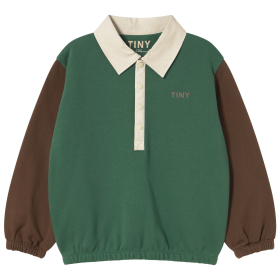 Tiny Cottons Sweater Groen/Bruin/Creme Kraag