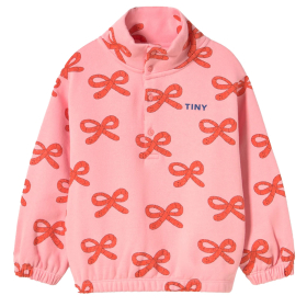 Tiny Cottons Sweater Roze/Rood Strikjes
