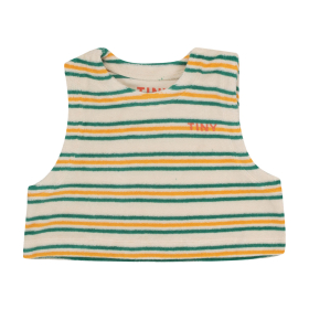 Tiny Cottons Top Creme/Groen/Geel Strepen Badstof