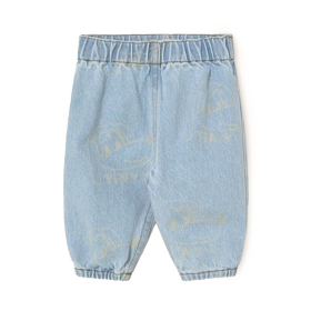 Tiny Cottons Spijkerbroek Blauw/Creme Hondjes Baby