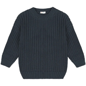 Yuki Gebreide Trui Blauw Charcoal