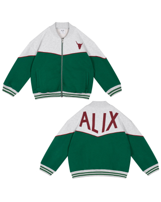 Alix Mini jas groen/grijs Alix