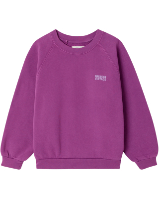 American Vintage Izubird sweater Jus De Raisin Vintage met ronde hals en borstlogo