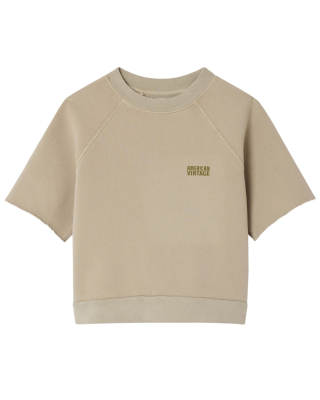 American Vintage T-shirt bruin Cendre Ash voor kinderen