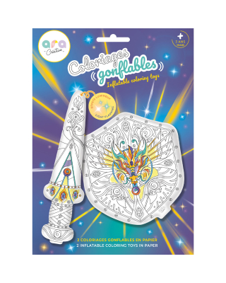 Ara Creative lichtgevend zwaard en schild kleurset met LED verpakking