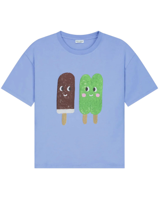 Daily Brat T-shirt blauw ice cream club
