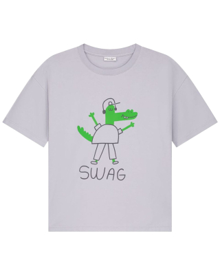 Daily Brat T-shirt grijs swag krokodil