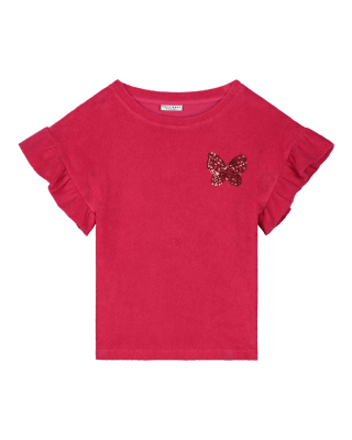 Daily Brat t-shirt rood vlinder