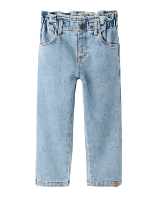 Lil Atelier jeans blauw denim nbndarlee loose fit heavy abrasions