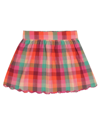 Jenest rok roze/rood geruit