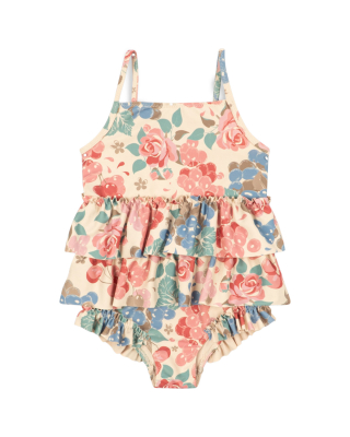 Konges Slojd badpak beige/roze/blauw bloomiegrape