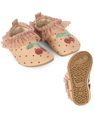 Konges Slojd zwemschoenen roze met stipjes en tule cherry