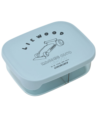 Liewood Arthur broodtrommel race cars Beach Blue