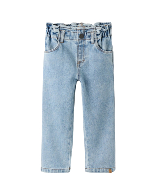 Lil Atelier jeans blauw denim nbndarlee loose fit heavy abrasions