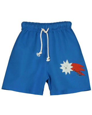 Lotiekids korte broek blauw lucky star