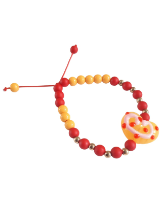 Marlo armband geel rood Yellow heart