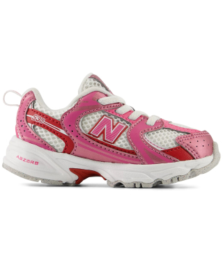 New Balance 530 baby en peuter sneaker roze rood Pink Satin Shadow Red zijaanzicht