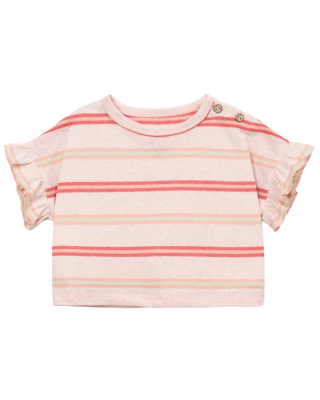 Play Up t-shirt roze strepen baby