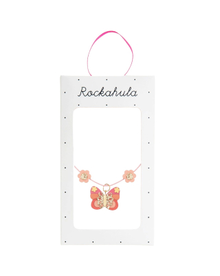 Rockahula ketting roze vlinder bella butterfly necklace met glitter detail