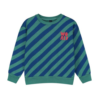 Bonmot Sweater Groen/Blauw Strepenprint